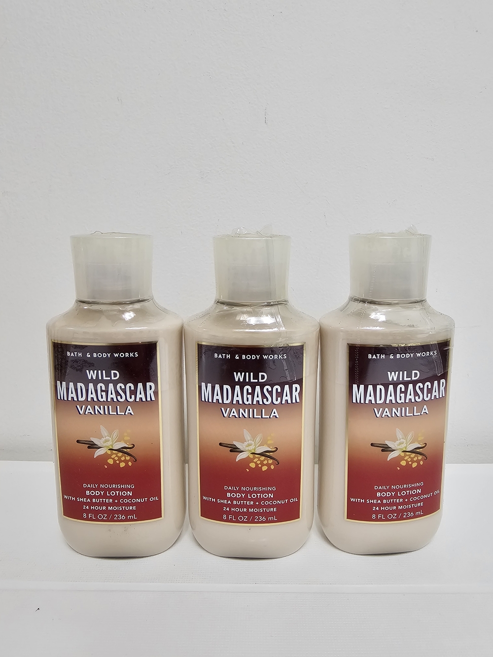 Bath & Body Works Wild Madagascar Vanilla Daily Nourishing Body Lotion 3x